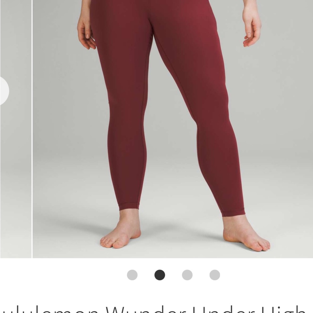 Lululemon Athletica Red High-Rise Leggings 28” Mulled wine